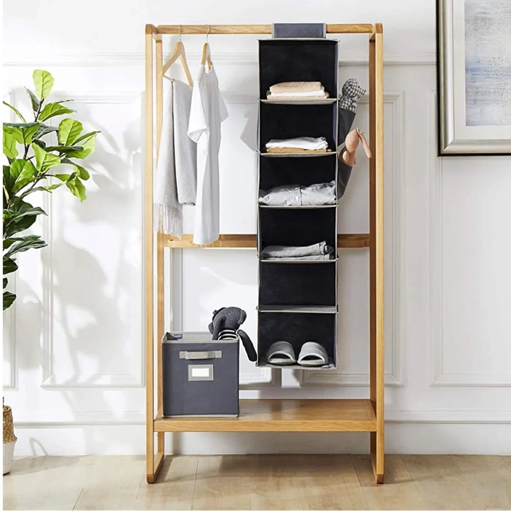 Hanging closet organizer-6 shelf